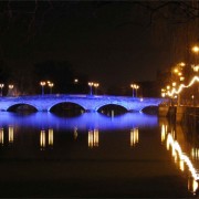 A wonderful image of Bedford Town Bridge at night. Souls Coaches the best choice for Coach Hire Bedford